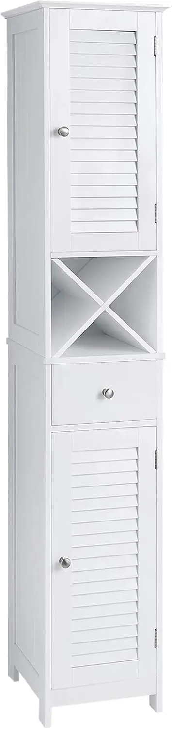 VASAGLE bathroom chest of drawers bathroom cabinet with drawer, with 2 Louver doors