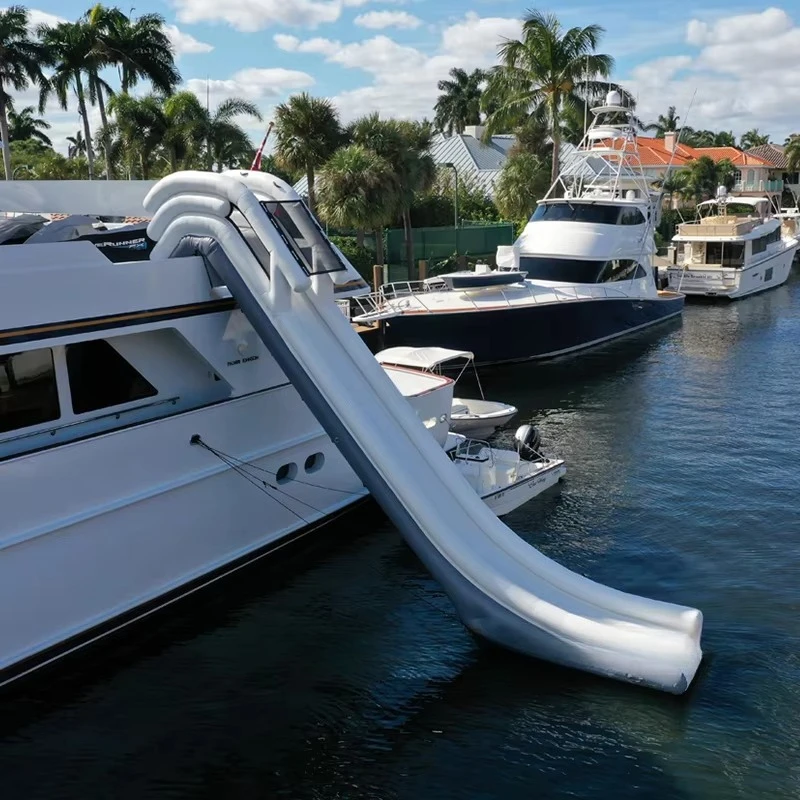 Yacht Water Toys Inflatable Yacht Slides Large Indoor Outdoor Inflatable Play Water Slide with Pool