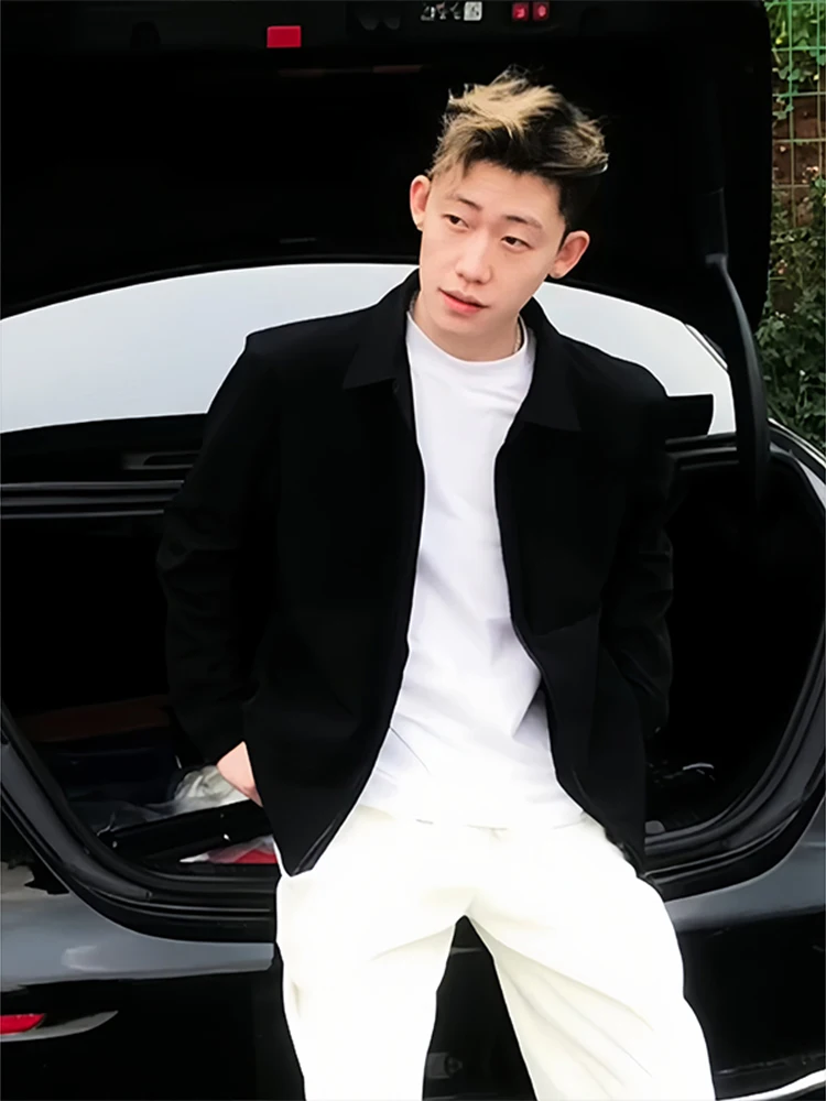 

Мужская короткая бейсбольная куртка в американском стиле, осенняя, цветная, деловая повседневная верхняя одежда, мягкая рабочая одежда