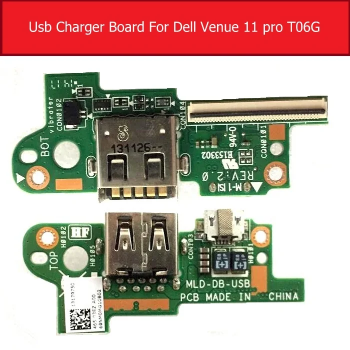 Micro USB Charger & HDMI Port IO Board FOR Dell VENUE 11 PRO T06G 5130 USB Port PCB Board With MLD-DB-USB W CABLE Replacement