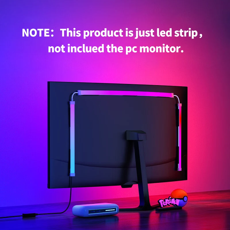 Backlight Lamp for Monitor Smart Ambient PC Display Sync LED Strip Light RGB Dream Color Used for Computer Atmosphere Decoration