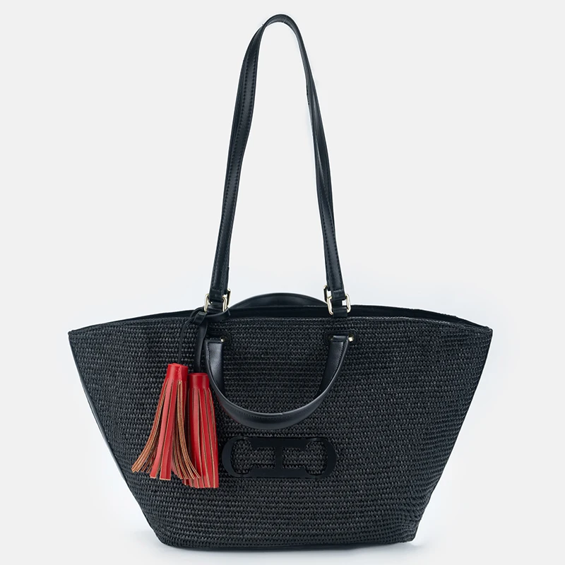 

CH Travel Handheld Women's Beach Bag Designer Large Capacity Luxury Brand 2025 New Handmade Temperament Bucket Bag