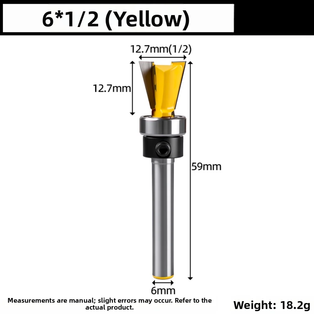 Ball Bearing Guided Router Bits Designed for Rabbet Joint Creation For Edge Trimming Grooving and Finishing Work