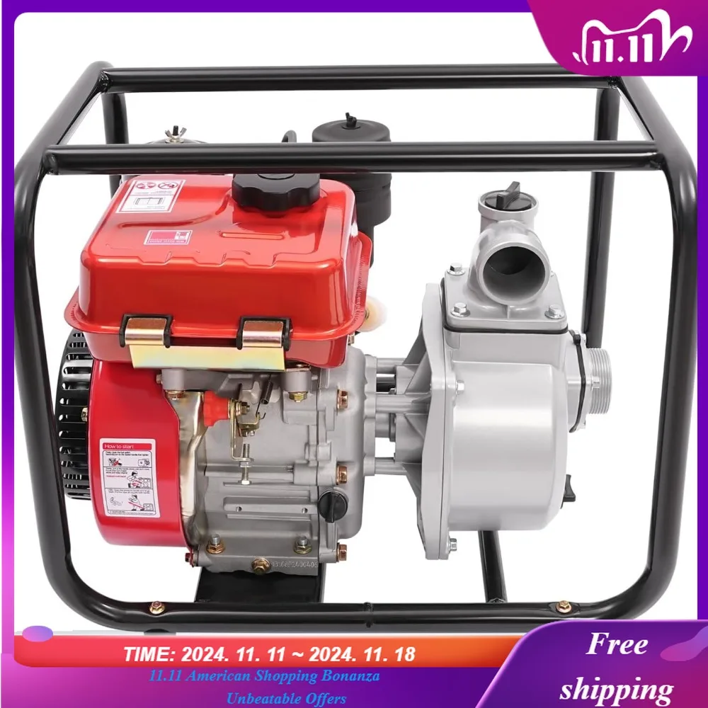 

Водяной насос дизельного двигателя, 2-дюймовый, 131,23 фута, 3/ч, 85 футов, всасывание 23 фута, 4-тактный портативный дизельный насос высокого давления 196CC