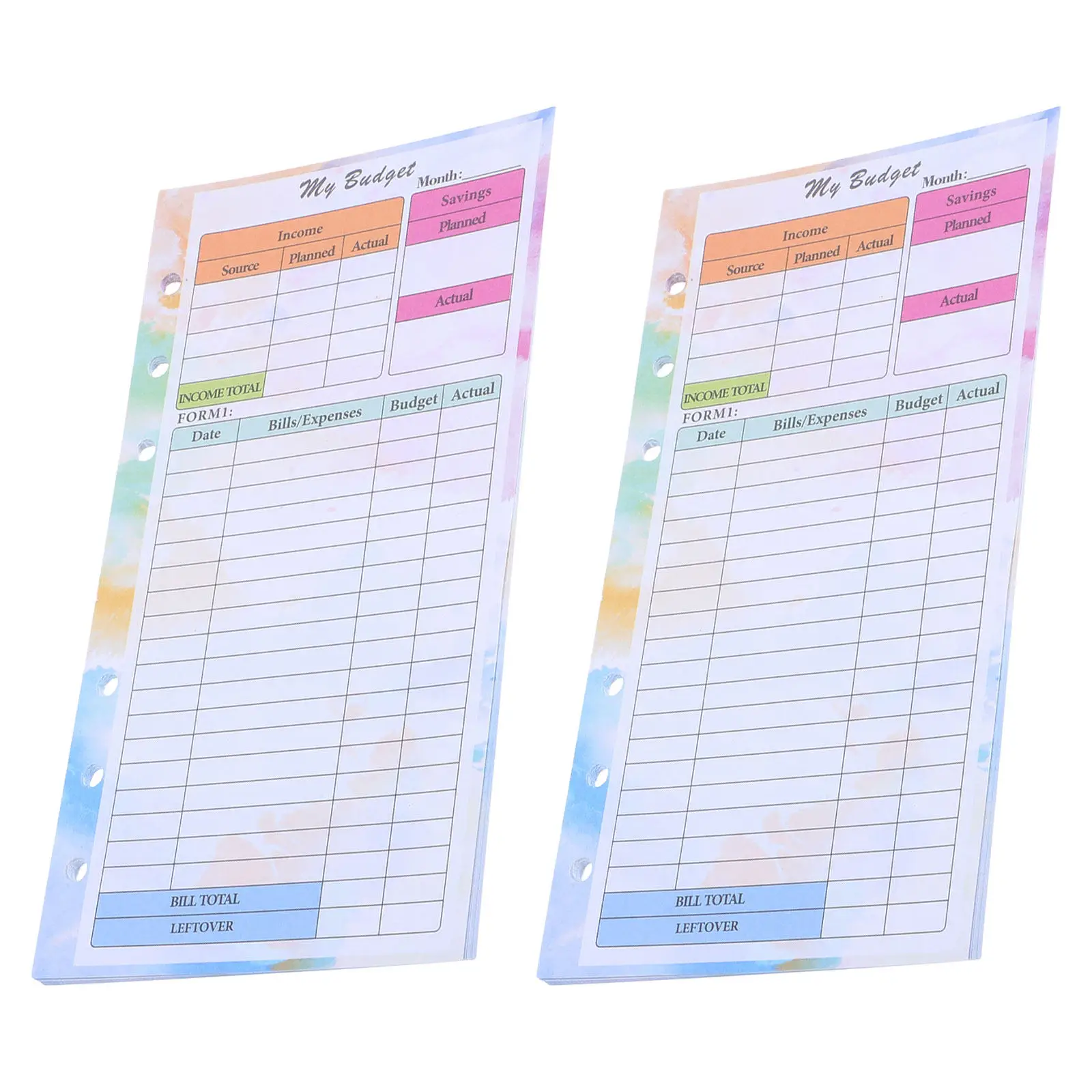 28Sheets A6 Planner Refillable Paper Binder Refills Budget Expense Tracker Inserts Travel Finance Organizer Personal Weekly view 2