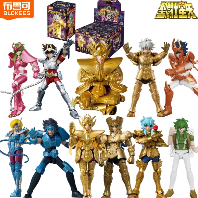 BLOKEES Saint Seiya Building Block Man Many Stars Edition Golden Zodiac 4nd Virgo Shaka Gemini SAGA Assembly Model Toy Gift