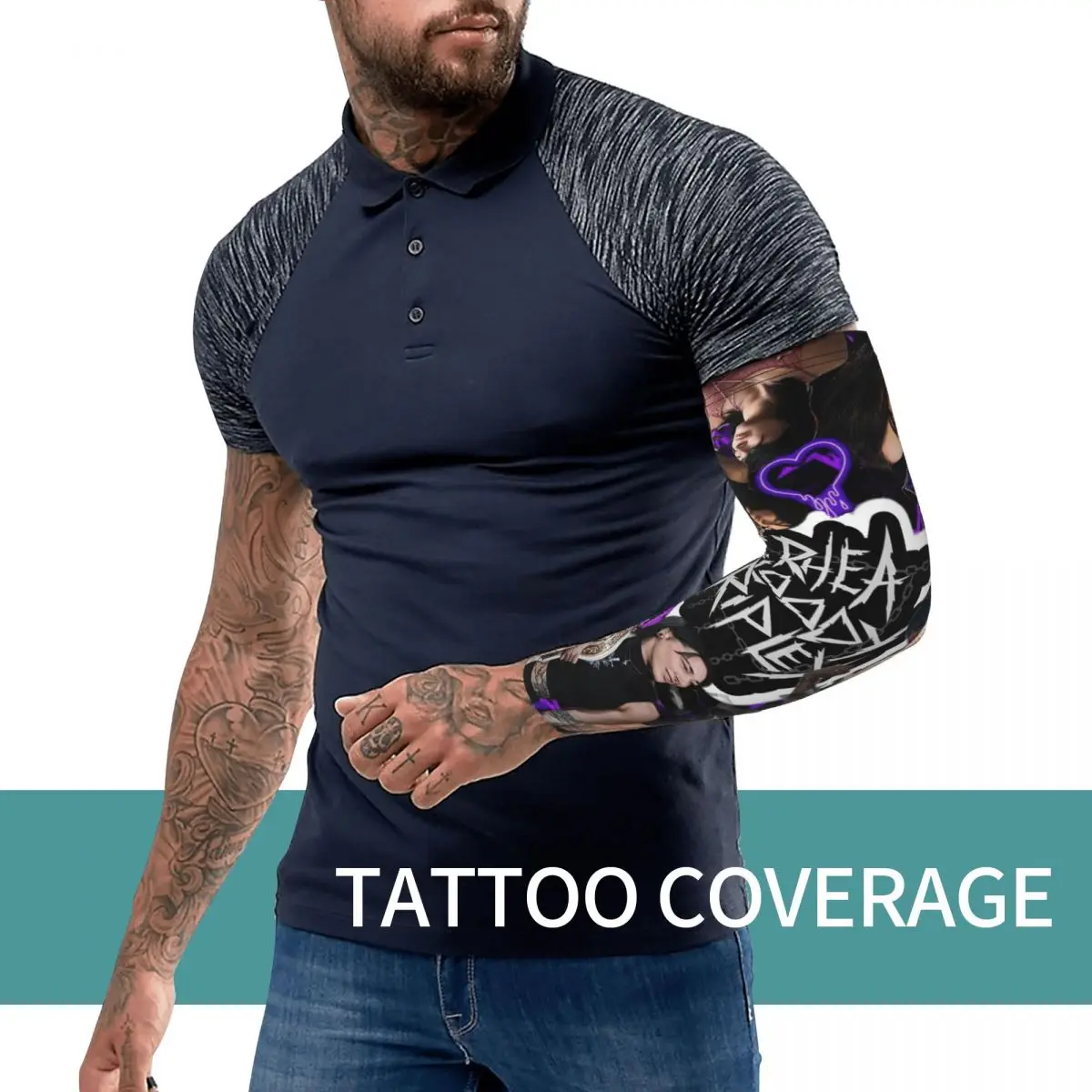 WWE Rhea Ripley Outdoor Arm Sleeves Sun UV Protection Cover Summer Cycling Tattoo Sleeves