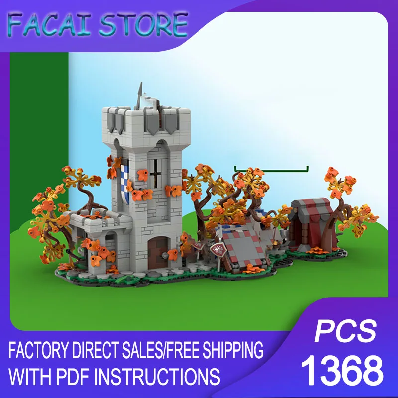 

Medieval Castle Model Moc Building Bricks Medieval Campsite Model Technology Modular Blocks Gift Christmas Toys DIY Set Assembly