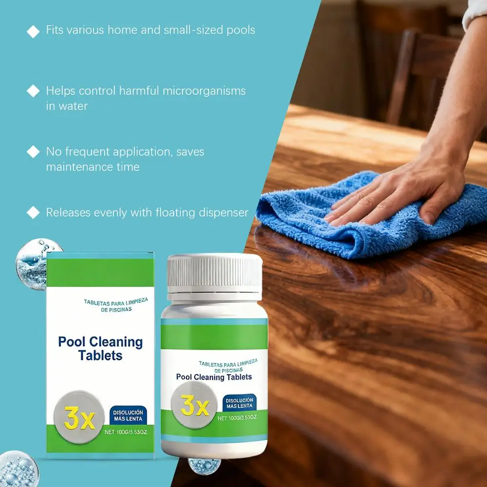 Picture 4: Pool Cleaning Tablets Quick Accurate Tester Paper Sustained Release Tablet  Instant Effervescent Improve Pool Water Quality