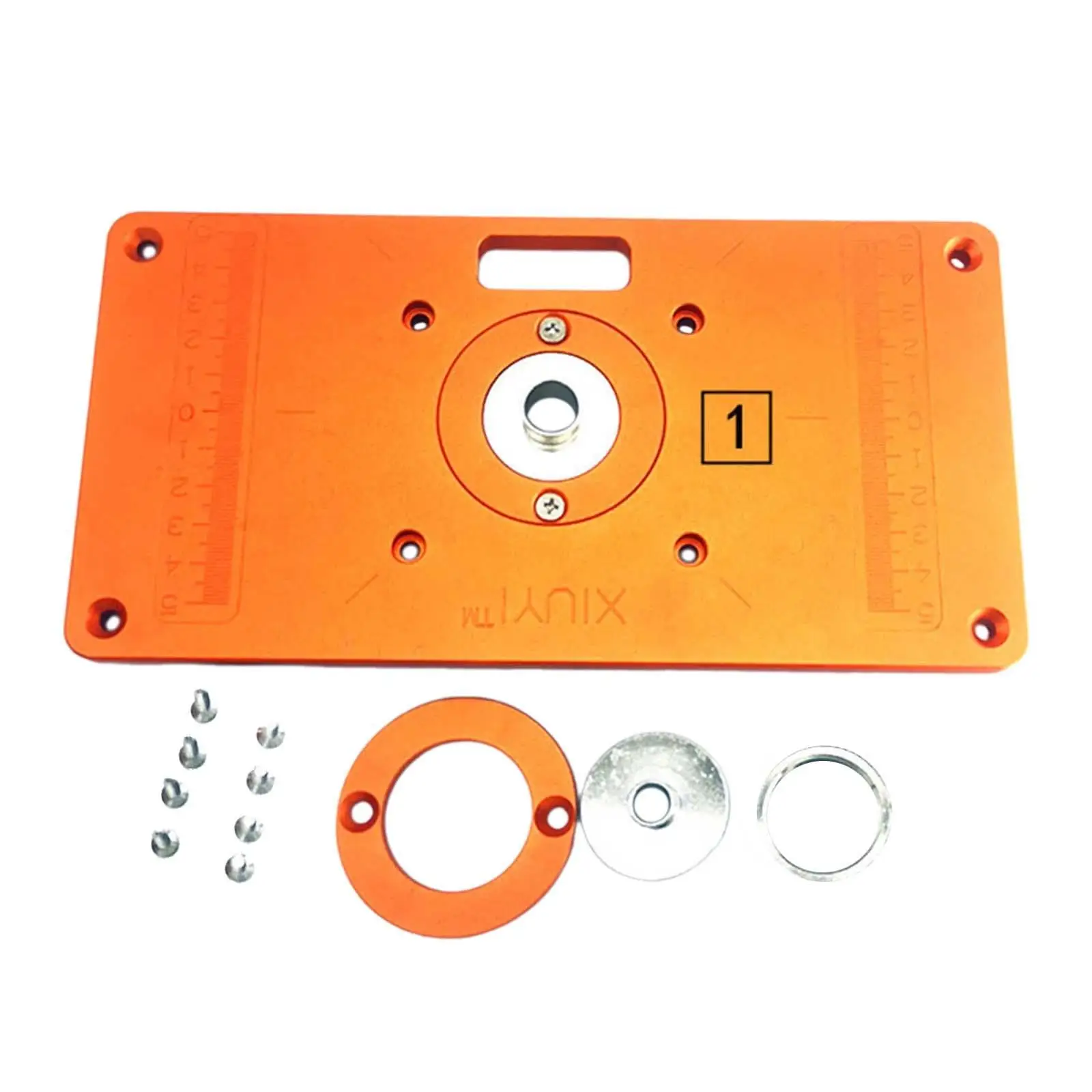 Router Table Insert Plate,Router Table Plate Professional Fixing Screws Rings Router Template for Trimming Machine,Workshop