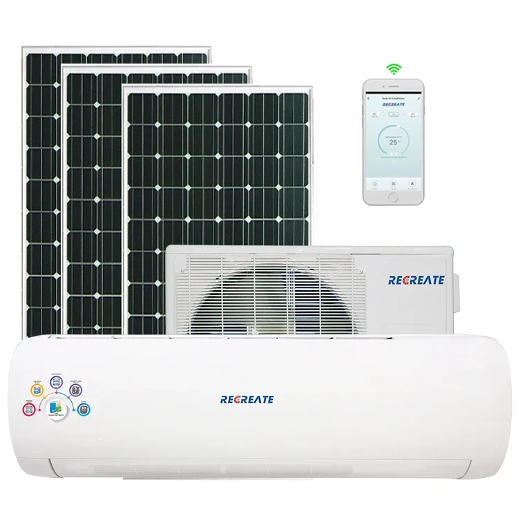 Solar Ac 12000btu Hybrid Aire Acondicionado Solar Powered Air Conditioner Home Cooling System