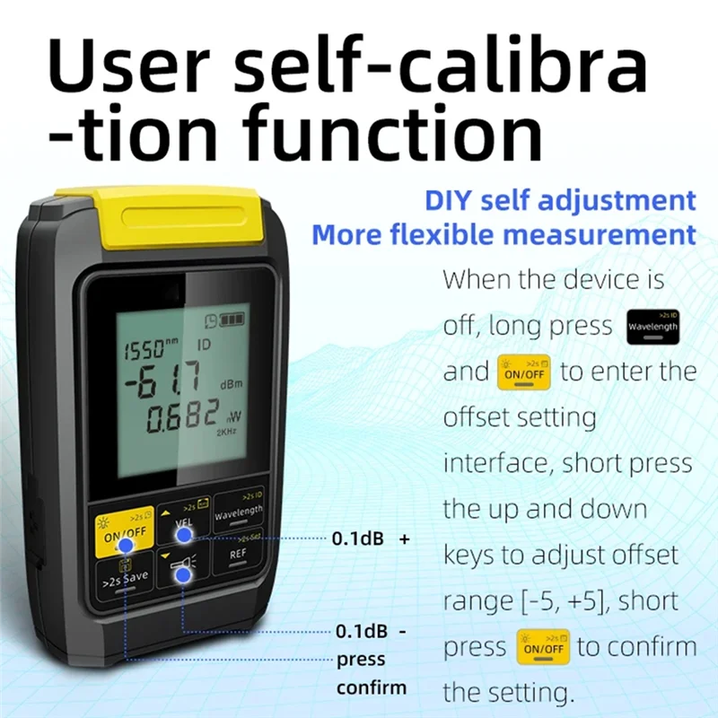 A29F-Mini 4 In 1 Fiber Optic Light Meter Optical Power Meter Visual Fault Locator OPM Tester VFL