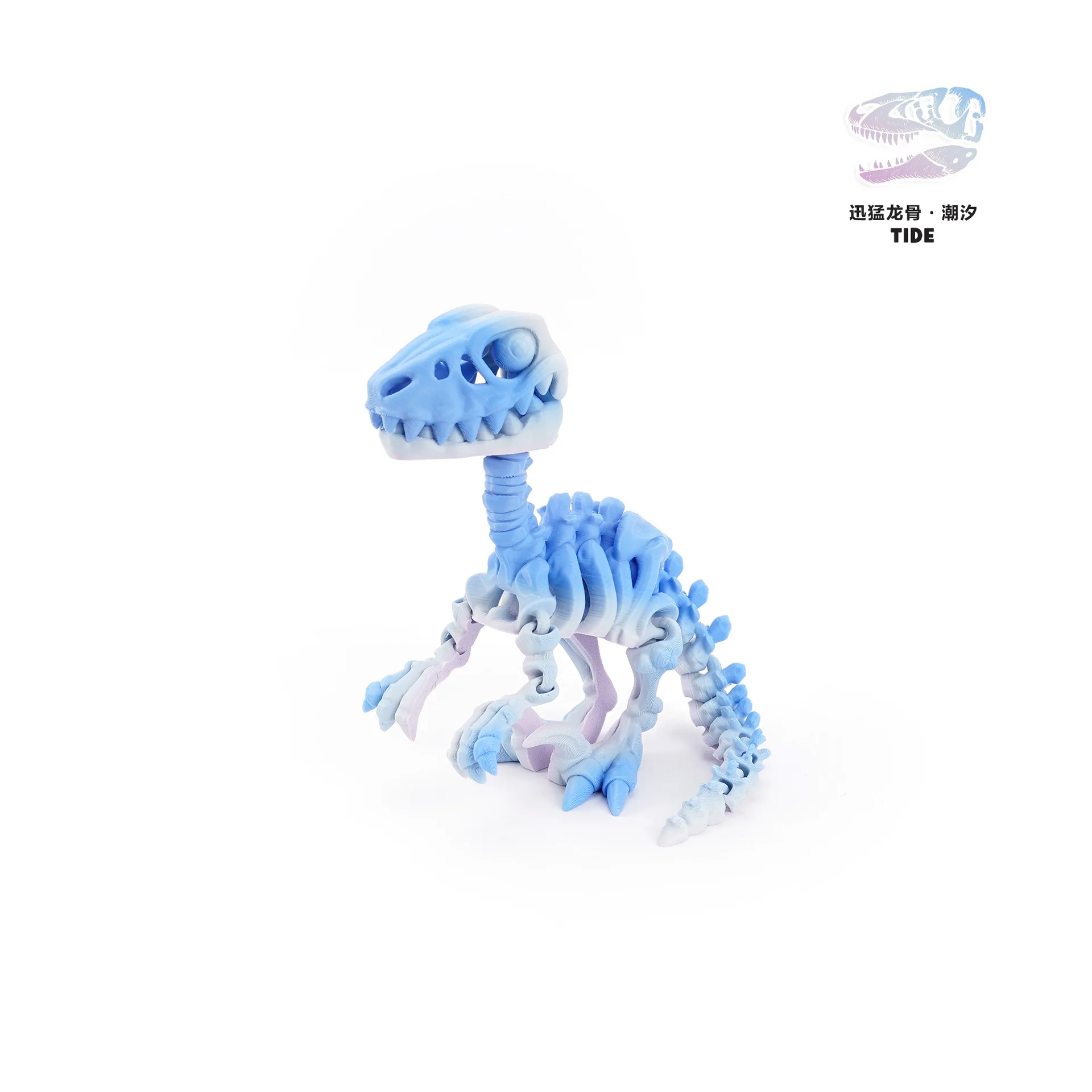 Impresión 3D exclusiva transfronteriza para la popular serie de dinosaurios raptor, juguete divertido, figura ornamental, regalo, simulación de esqueleto