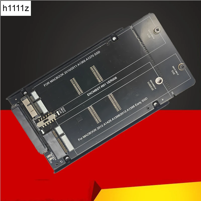 Convertidor M2 SSD a SATA para Macbook 2010 2011 A1369/1370 para Macbook 2012 1425/1398/1466/1465 M.2 SSD adaptador lector bandeja de Metal