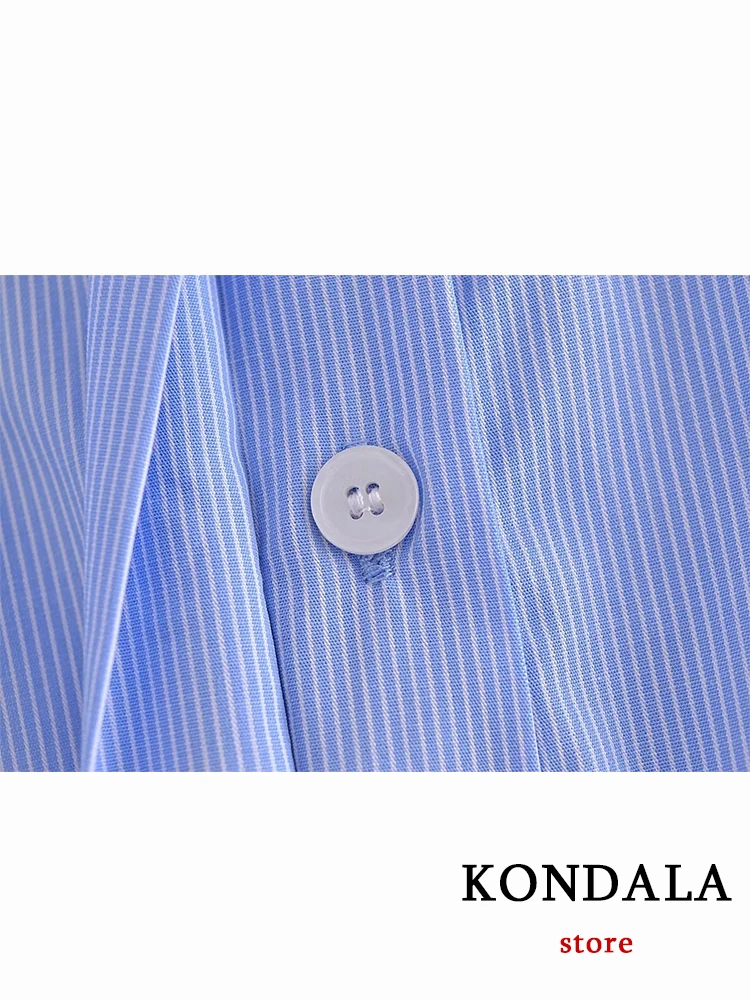 KONDALA-Chemise Chic à Manches Courtes et Col Rabattu pour Femme, Streetwear Décontracté, Couleur Unie, à la Mode, Vacances, Été, 2023