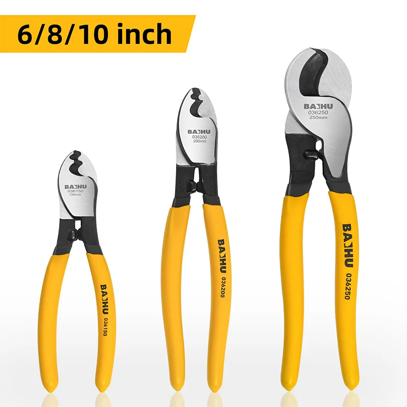 Insulated Cable Cutter Electrician Professional Pliers Shock Wire Stripper Tool Pliers Cable Scissors