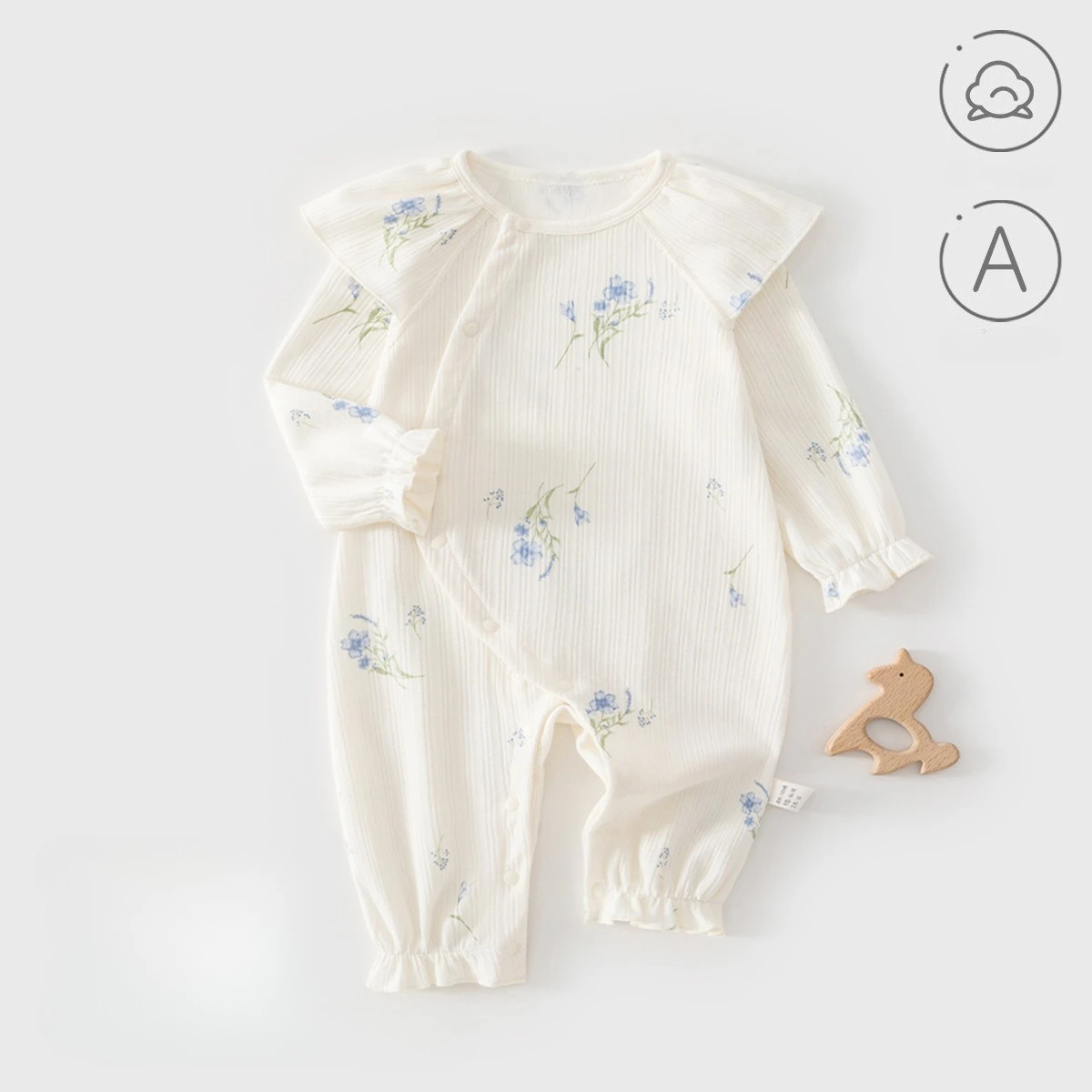 Baby Girl Romper 100% Cotton Seamless Long Sleeve Newborn Infant Pajamas Home Wear Soft Skin-friendly All Seasons Outfits 0-24M