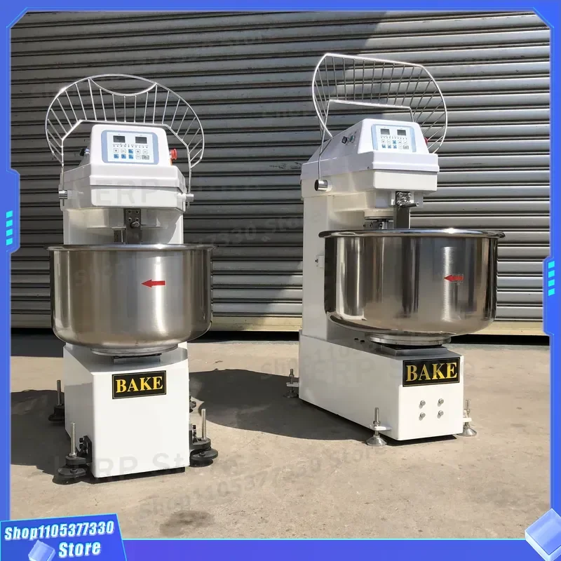 Commercial Spiral Dough Mixer 25kg 50kg 75kg 100kg High Quality Bakery Flour Mixer Two Speed Electric Food Kneading Machine