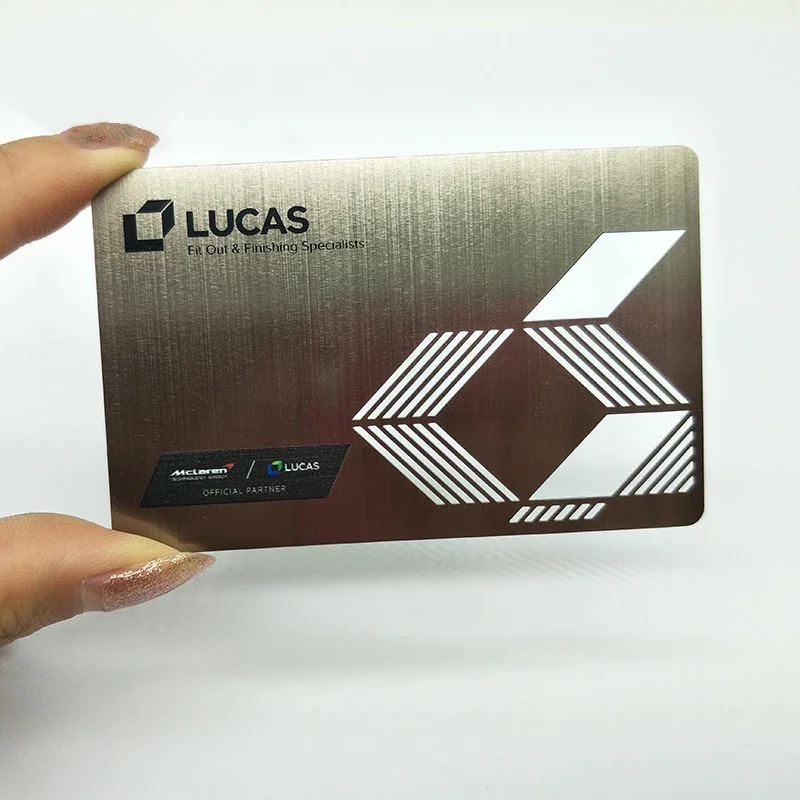 

Top Seller Customized Logo Laser Engraved Premium Stainless Steel Business Card Credit Card Size Personalized Premium Printing
