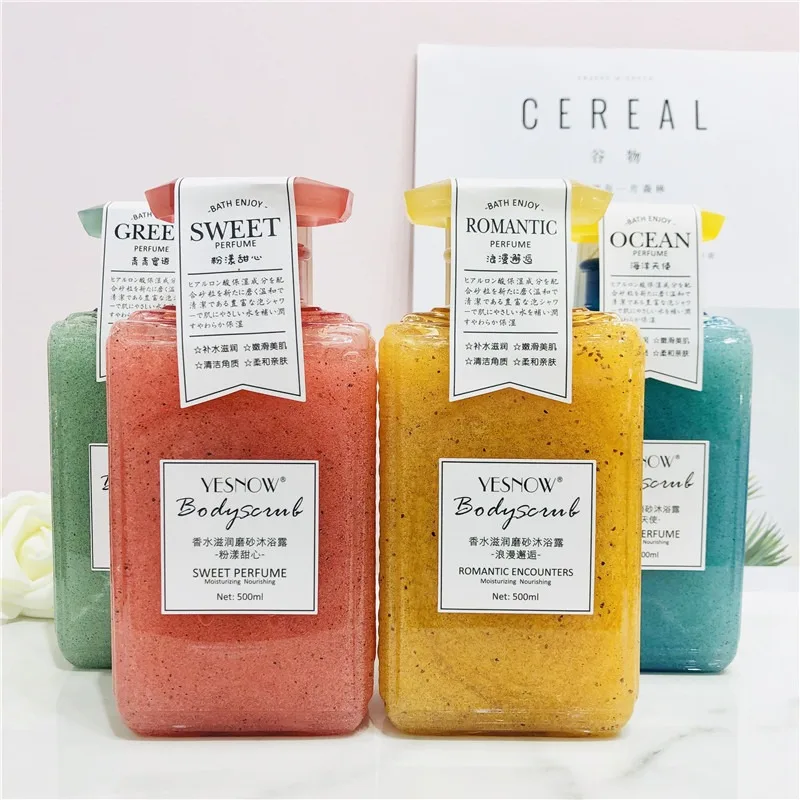 

Fragrant Scrub Shower Gel for Moisturizing Smooth Whitening Body Care Cleansing Oil Control and Refreshing Shower Gel