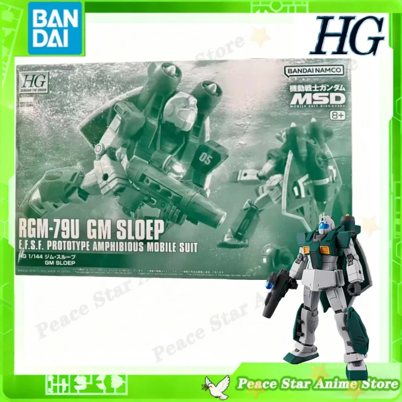 Japan Bandai Original Anime Assemble Model Action Figure HG 1/144 RGM-79U GM SLOEP Christmas Gift Toys For kids In Stock