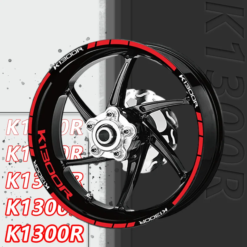 2024 New Fashion For K1200R K1300R K1300S Motorcycle Wheel Rims Reflective Stickers Tire Decoration Decals Rim Sticker Stripes