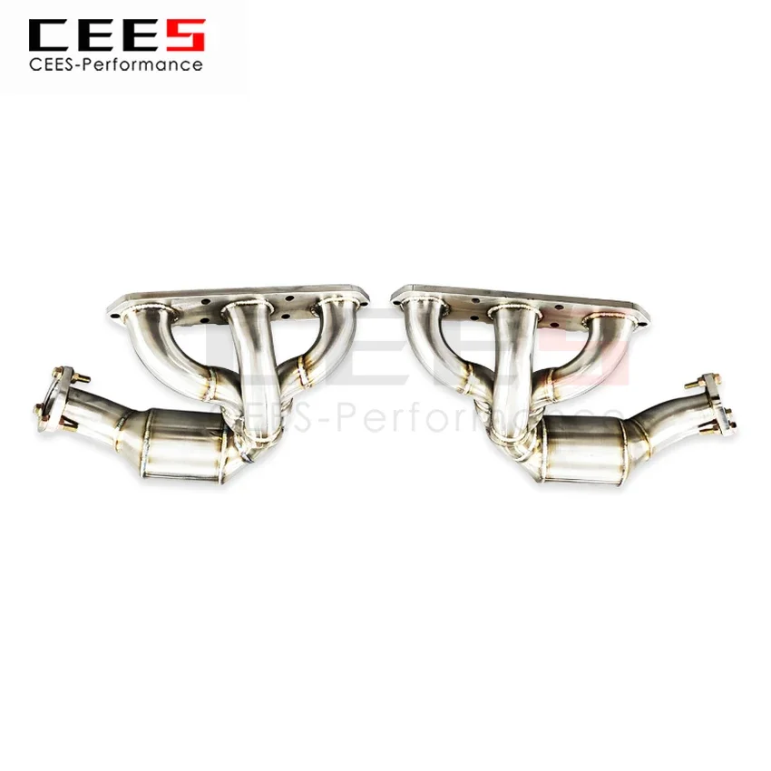 CEES Exhaust System For Porsche 911 997.1  3.4  3.8 Headers Stainless Steel Test Pipe No cat Downpipe Stainless Steel