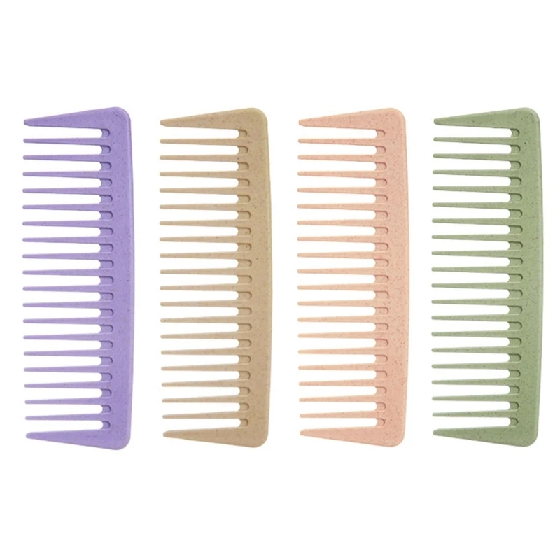 Travel Friendly Wide Tooth Hair Comb for Gentle Detangling and Minimal Hair Loss Safe Plastic Comb for Women and Men