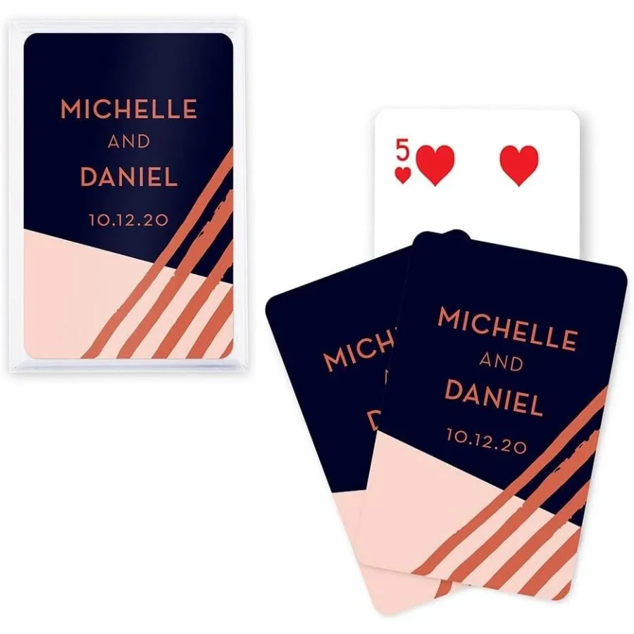 

Unique Custom Playing Card Wedding Favors for Elegant Events Retro Luxe Design with Personalized Touch Perfect for Bridal Showe