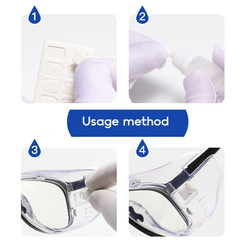 2024 Square Anti Dry Eye Goggles Silicone Pad Anti Pollen/Dust Windproof Prescription Prescription Frame Wet Room Moisturizing