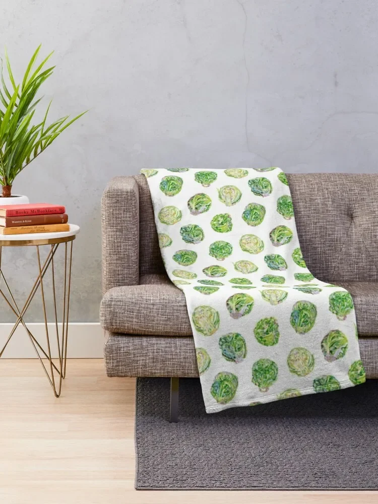 Brussel Sprouts Throw Blanket Decorative Beds christmas gifts Hairys Blankets