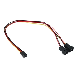 3Pin 2in 1 Wire Female to 2 Male Terminal Y Cable Splitter Power Supply Extension Cable for PC Fan cooling CPU GPU Cooler