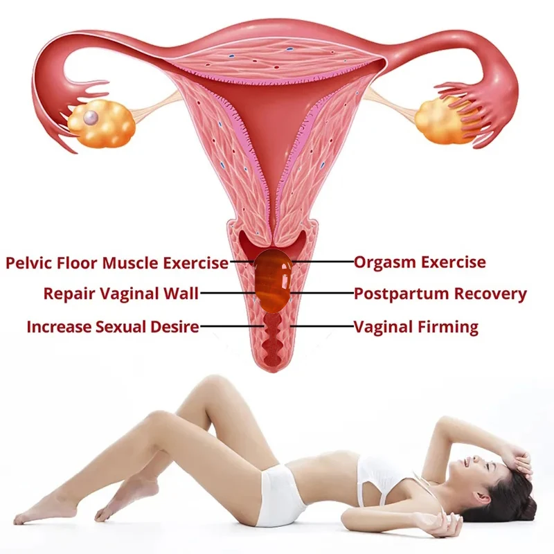 

Natural Undrilled Red Agate Jade Yoni Egg Set Massage Ball Vaginal Muscle Firming Women Pelvic Kegel Exerciser Jade Massager