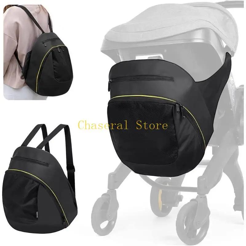 E7CE Convenient Baby Strollers Storage Bag Fashionable Mom Backpack Shoulder Bag Water Resistant for Foofoo Strollers