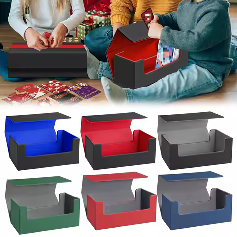 1PC Big Card Deck Box Collectible Cards Container with Magnetic Closure Card Deck Storage Box for Sports Cards Trading Card Game