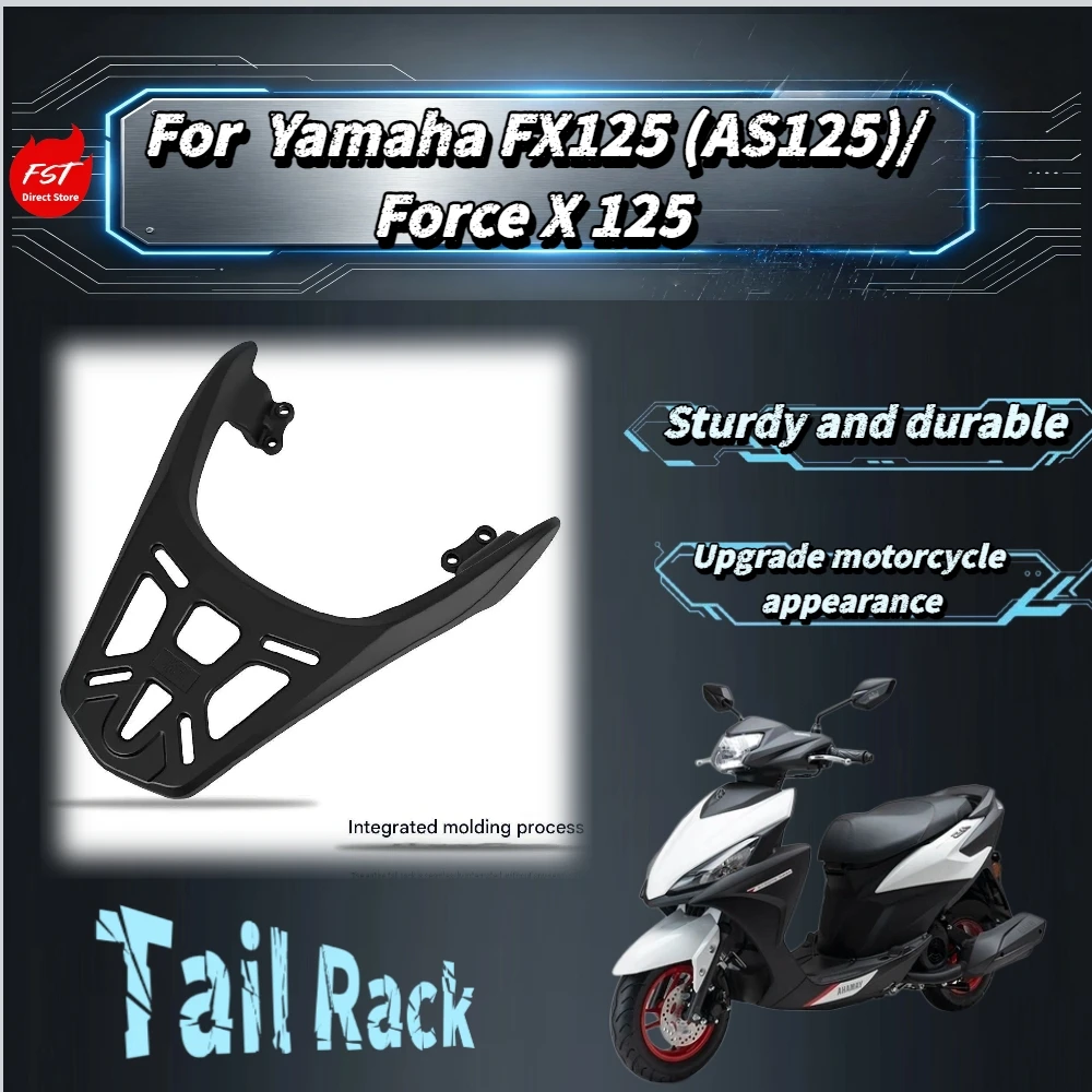 Fit Yamaha FX125/AS125/Force X125 Aluminum Rear Rack Hollow‑Out Design Stable Support Upgrade Bike Look Mod Accessories