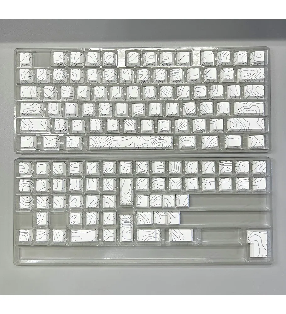 Contour keycap side engraving classic simple RGB light transmission thermal sublimation customized adaptation 104 buttons