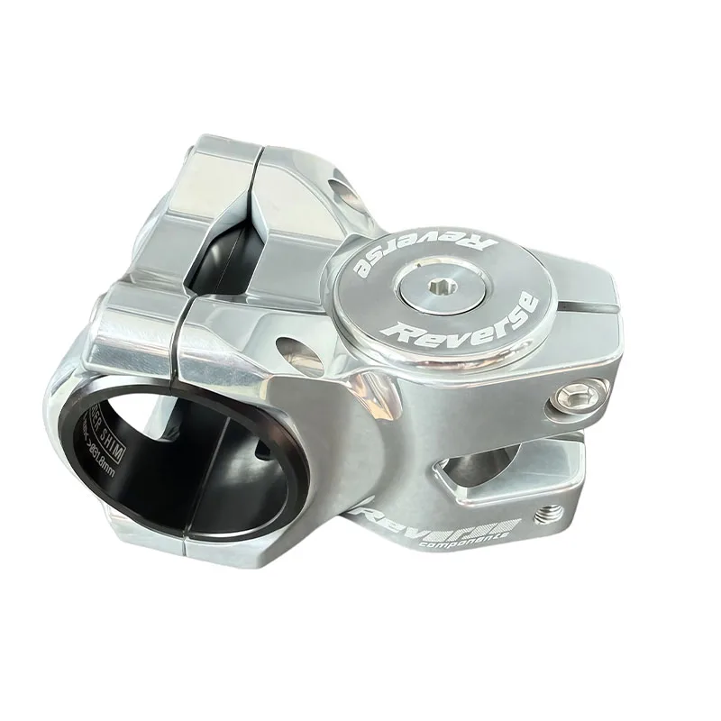 Reverse Black No.1 D-2 Bicycle Stem CNC Aluminum Alloy 31.8mm/35mm Dual-Bore Universal Mountain Bike Stem  polished bright silve