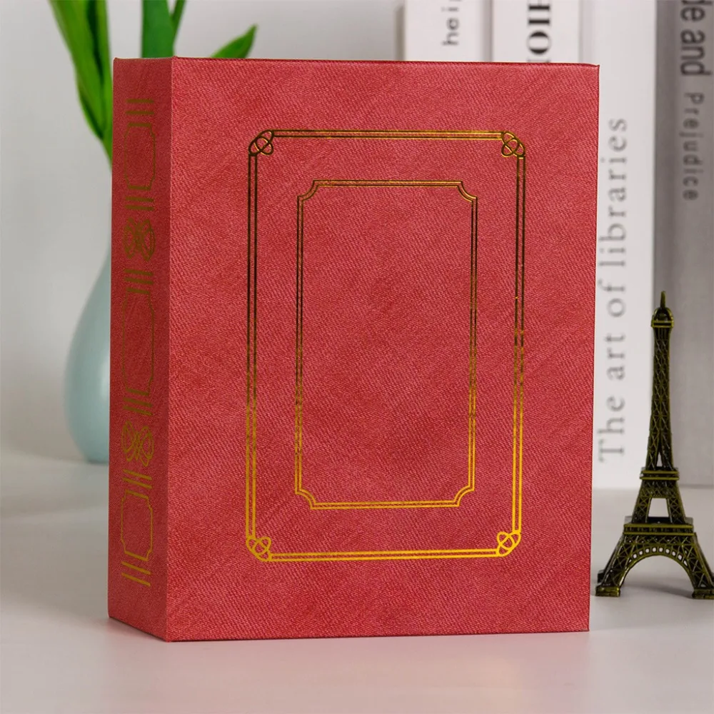 6 Inch Photo Album Gold Foil Can Hold 100pcs Photos Collection Album Linen Fabric Photo Storage Loose-leaf Photo Album