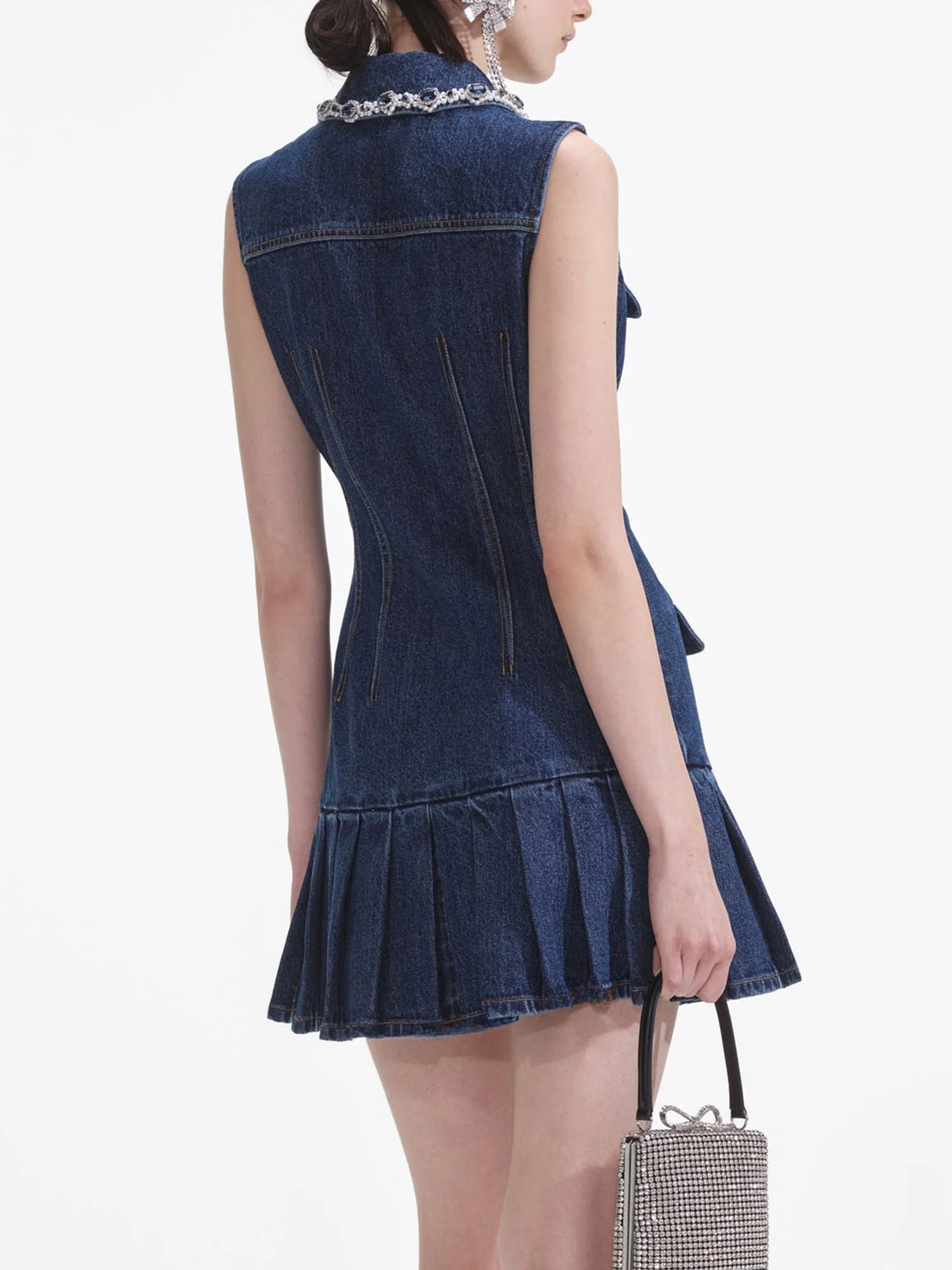 Gilet en jean taille haute avec col montant, coupe cintrée, vêtements pour femmes, printemps Faion, par SP Home South Oil