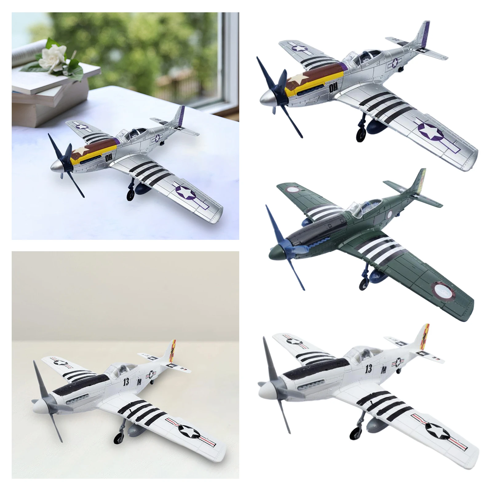 1/48 Fighter Aircraft Model DIY Assembly Kits DIY Airplane Assembly Adults Kids Easy to Build Collection Plane Aircraft