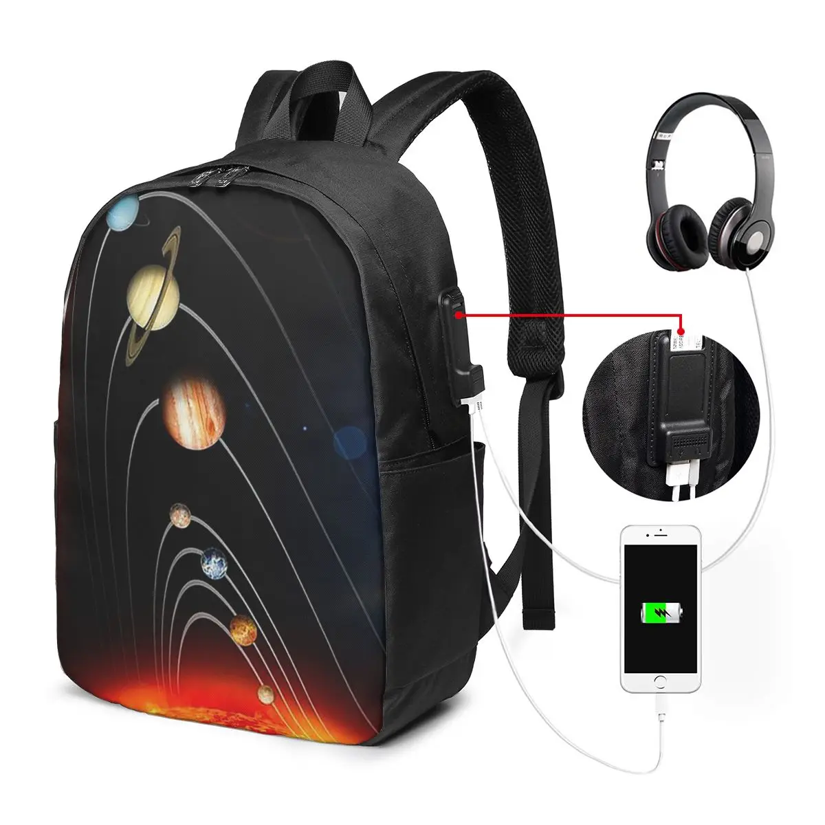 Planet Space In Solar System Backpack Travel Notebook Bag Computer College Student School Bag Laptop Shoulder Bags for Men Women