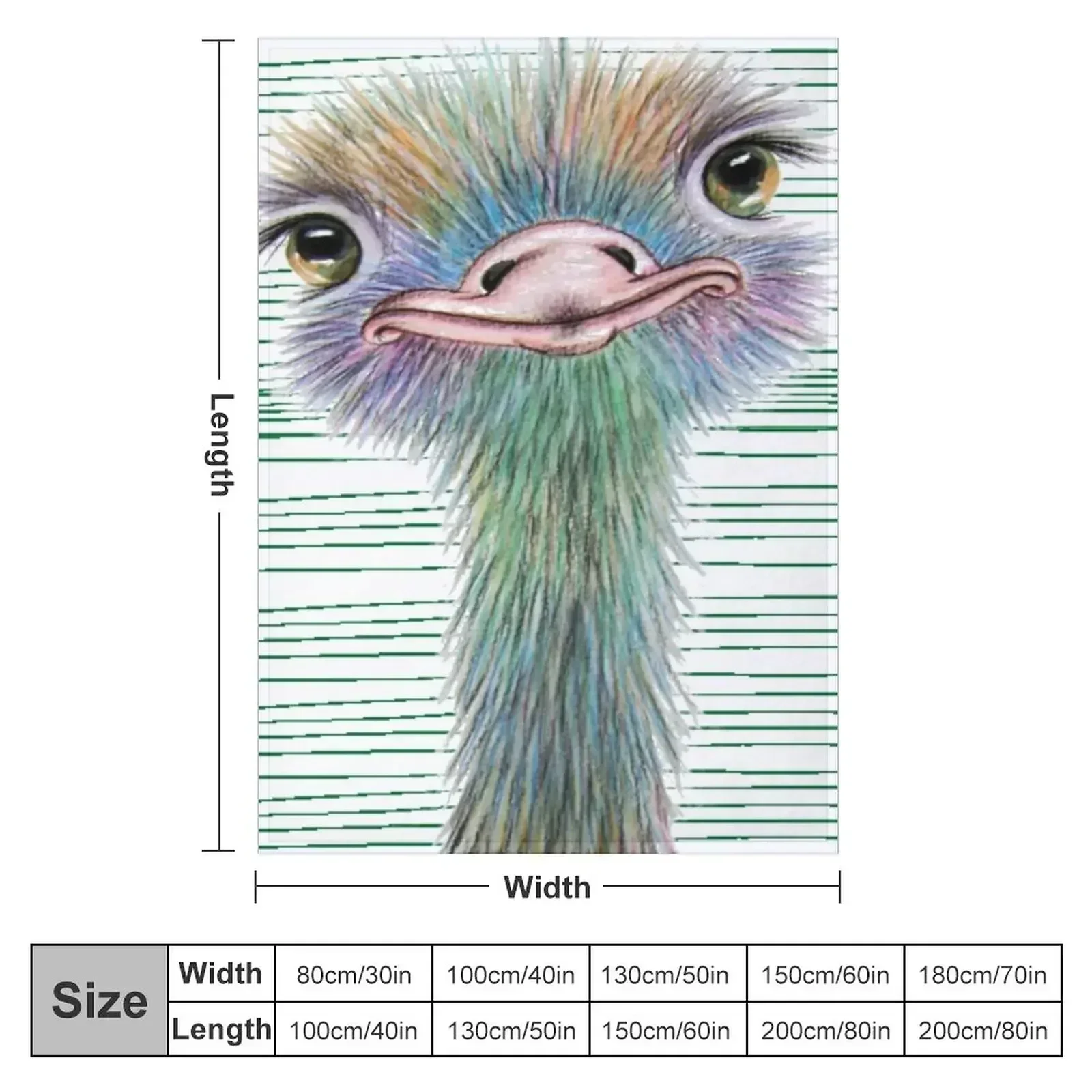ostrich Throw Blanket Extra Large Throw Plaid Sofa Baby sofa bed Flannel Fabric Blankets
