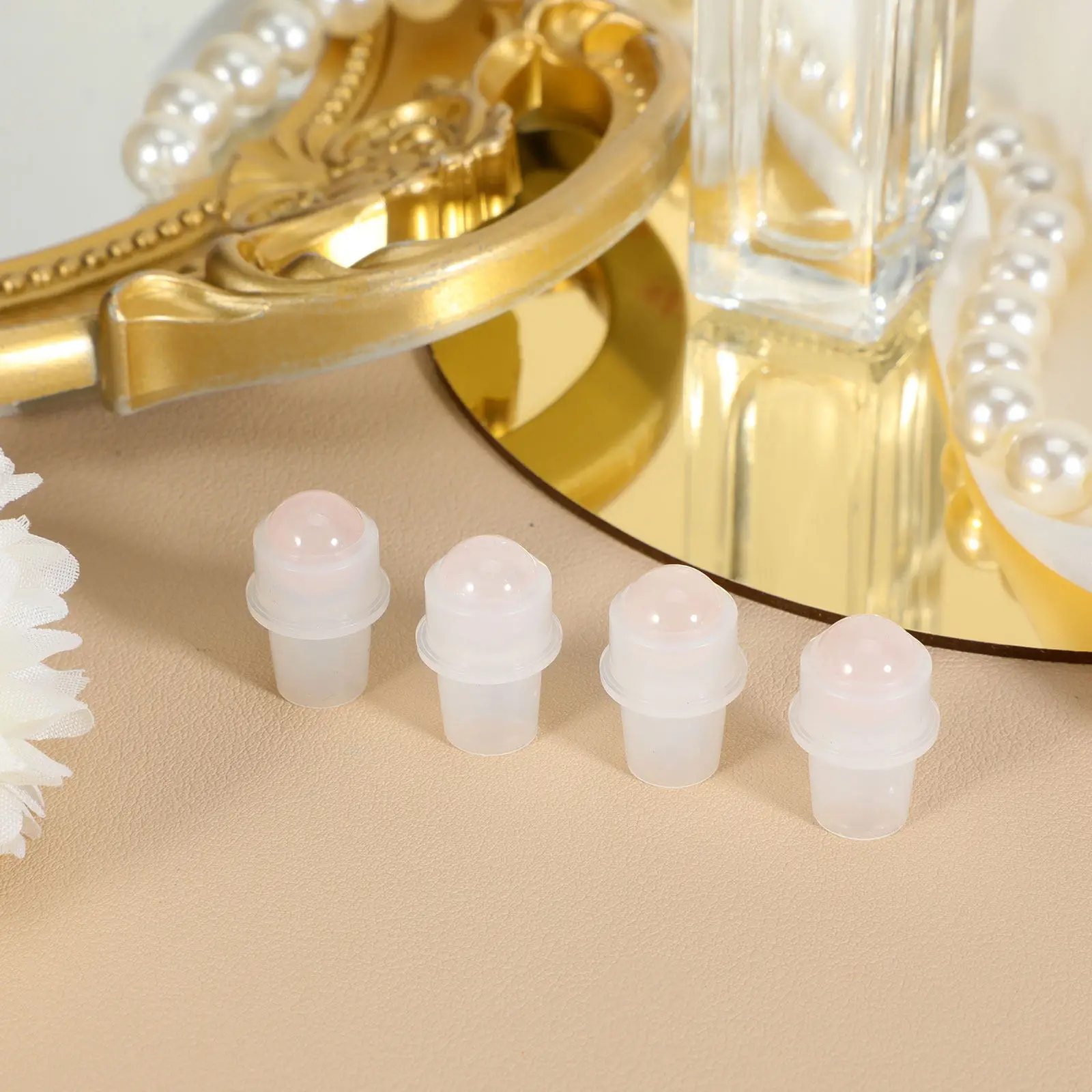 4Pcs Essential Oil Roller Balls Stainless Steel Inserts for 10Ml Bottles 16Mm Neck Replacement Leakproof Roll on Applicators