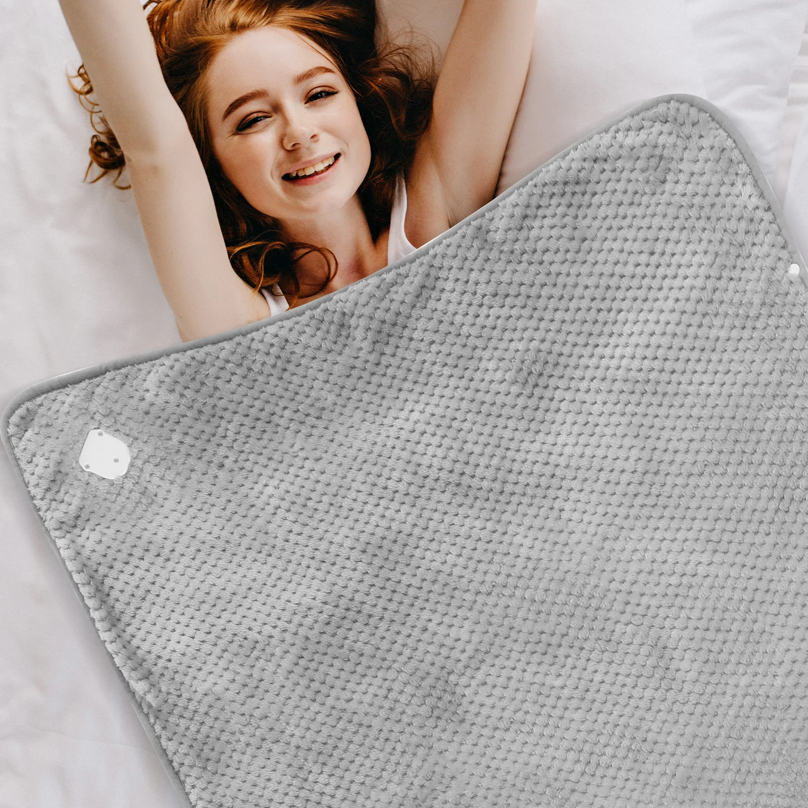 

Office Heated Blanket Electric Throw 150x80cm Gray Eu Heating 9 Heat Levels Warm Lap Pad Fall Winter Single Heated