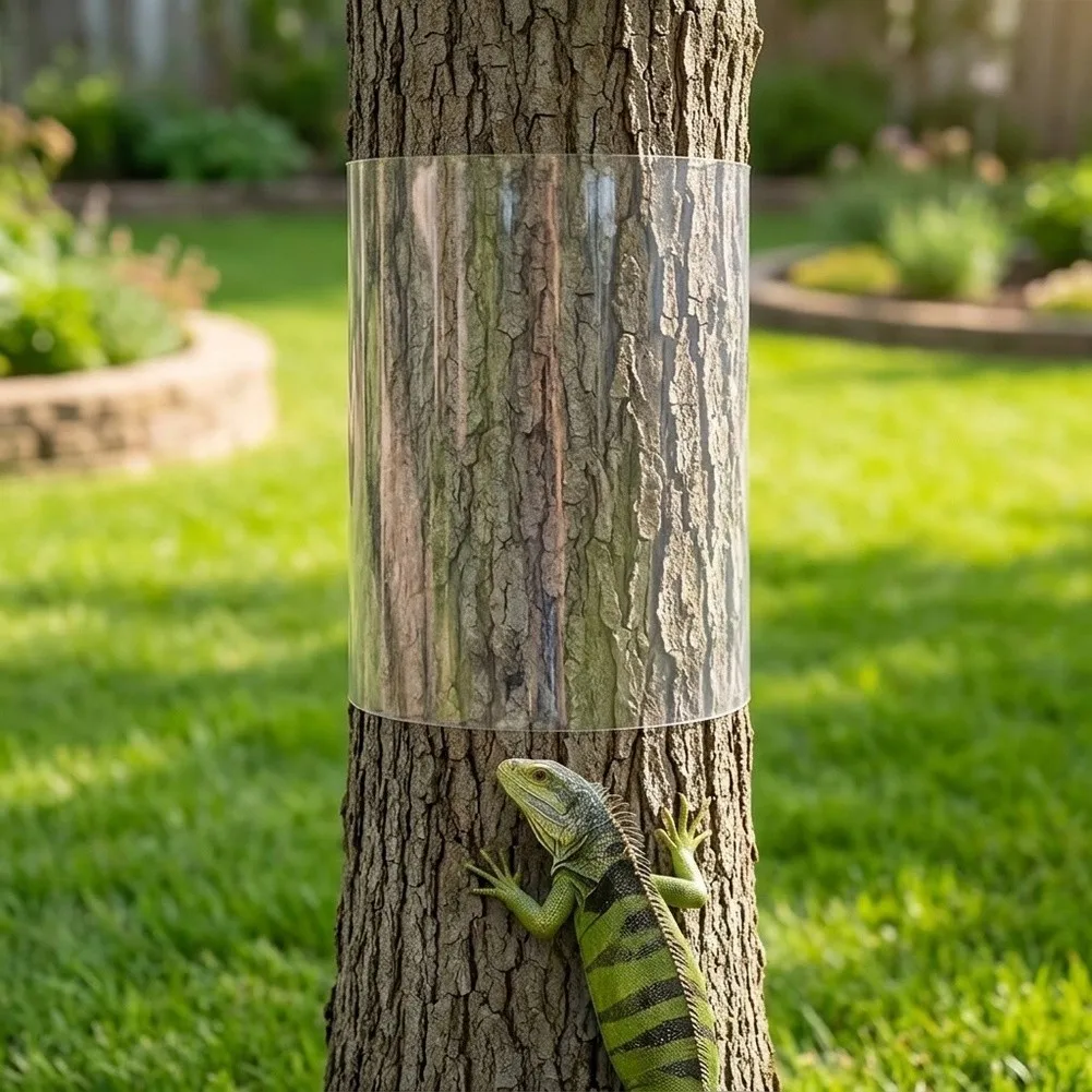 Iguana Prevention Tree Wrap with Easy Installation Features Clear Double Sided Tape and PVC Material 48 by 16 Inches