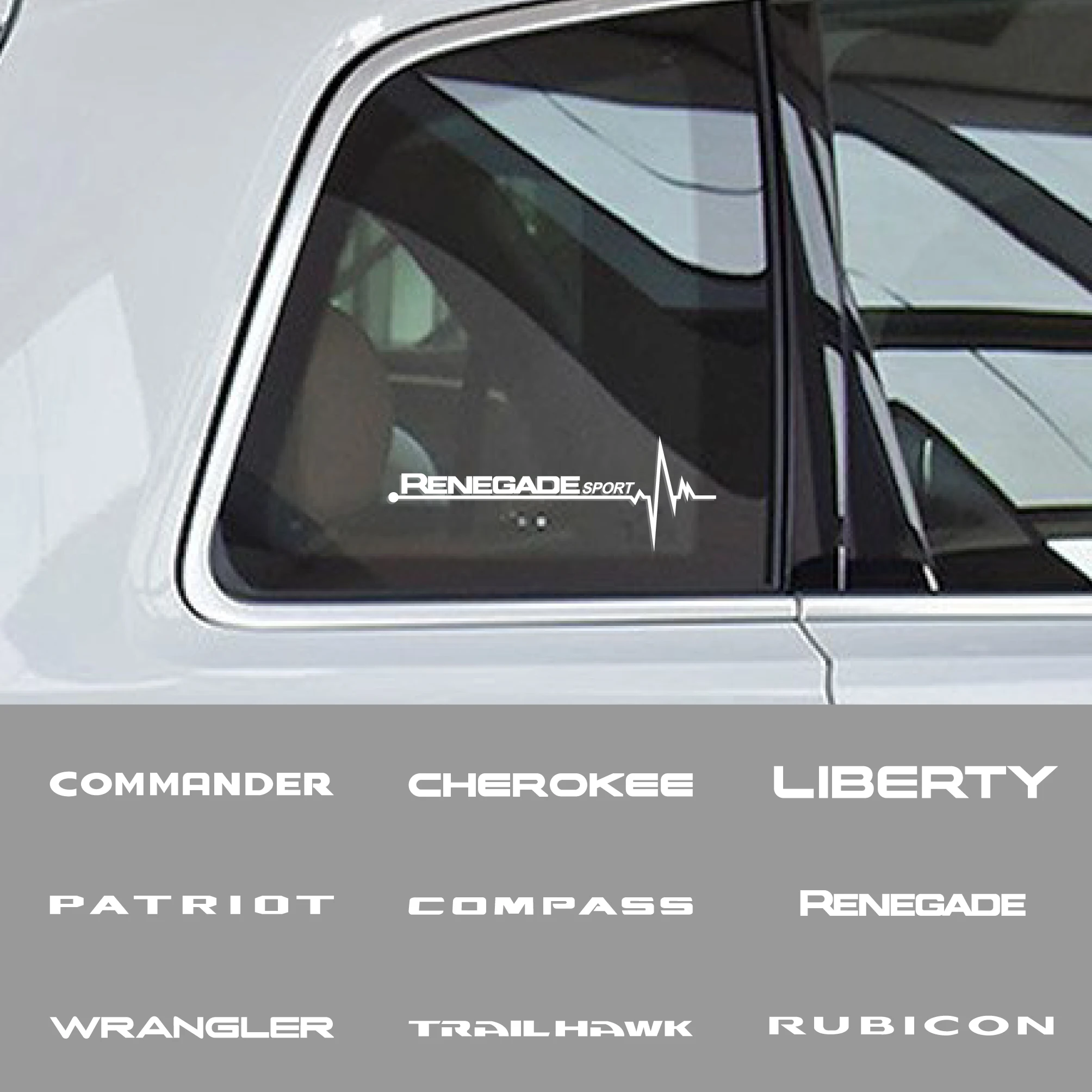 

2PCS Car Side Window Sticker For Jeep Cherokee Commander Compass Liberty Patriot Rubicon TrailHawk Wrangler Auto Accessories