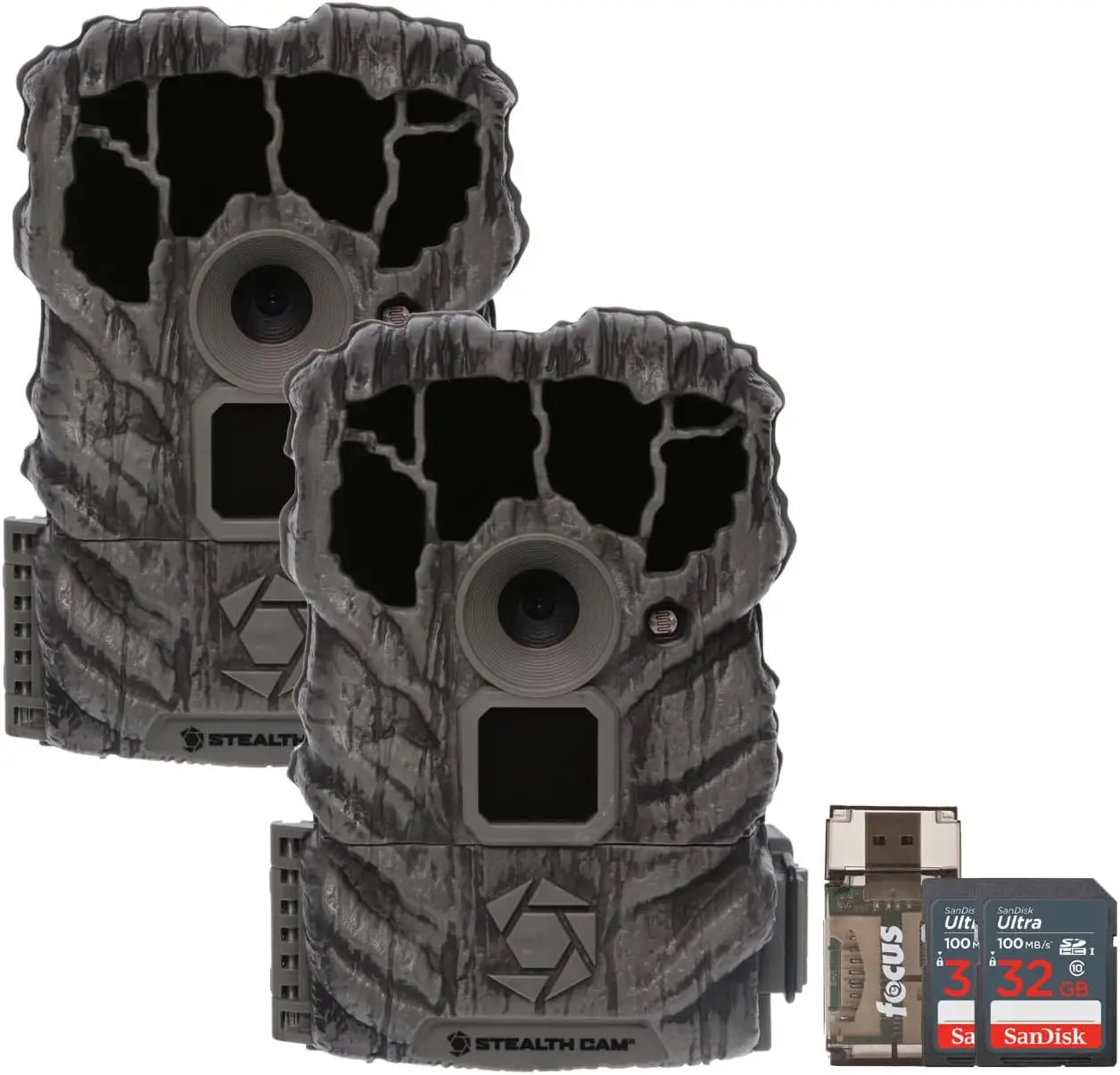 

14MP Trail Camera Bundle with 32GB Memory Card (2-Pack) and Card Reader (2-Pack) (5 Items)