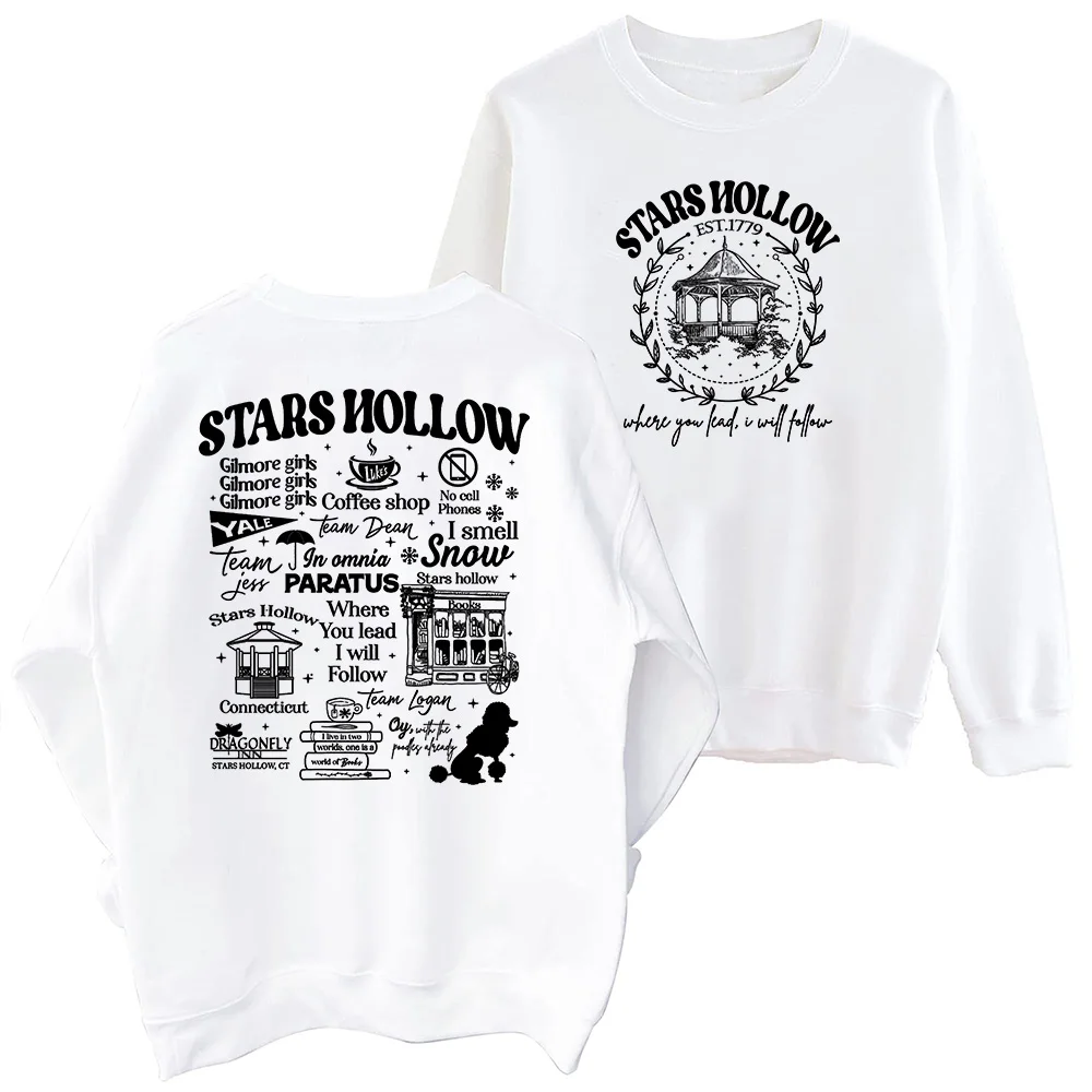 Stars Hollow Where You Lead I Will Follow Sweatshirt Oversized Harajuku Round Neck Long Sleeve Sweatshirts Music Tour Fans