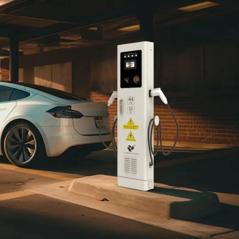Customized 44kw (22kw*2) Floor-mounted Good Quality Fast AC Charging Pile EV Charger Station for Household Home Family